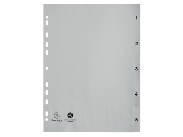 Register EXACOMPTA FOREVER A4 1-5 grå
