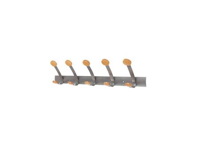 Klesknagg ALBA 5 kroker 75cm tre/metall