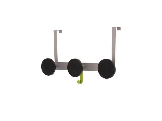 Klesknagg ALBA 3 kroker 43cm f/dør sort