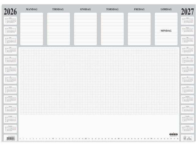 Skriveunderlag GRIEG 2026 59x42 cm papir