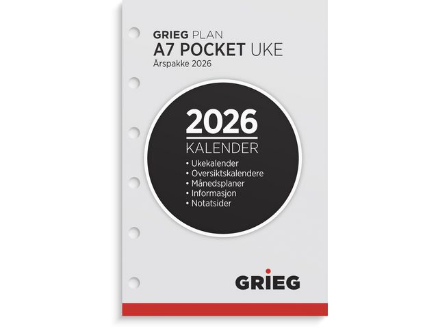 Årspakke GRIEG A7 2026 uke