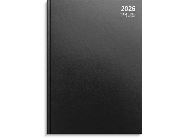 Dagbok GRIEG 24 timer A4 2026 sort