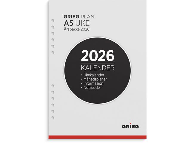 Årspakke GRIEG A5 2026 uke