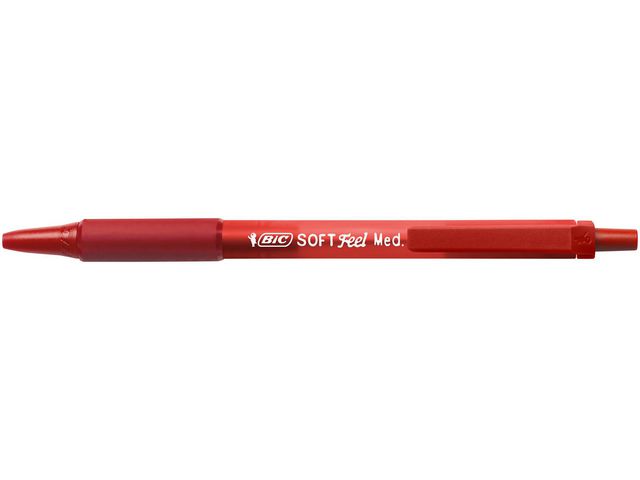 Kulepenn BIC Softfeel Clic Grip M rød