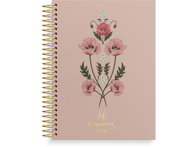 Kalender Life Organizer 2026 C5 Blomster
