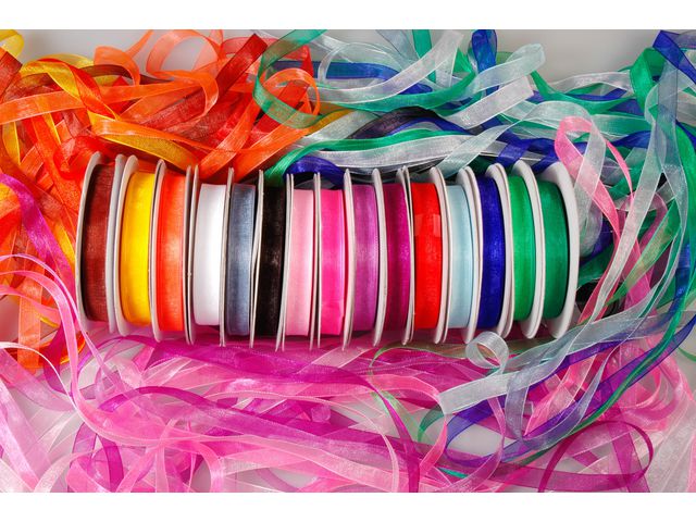 Organzabånd ass farger (15)