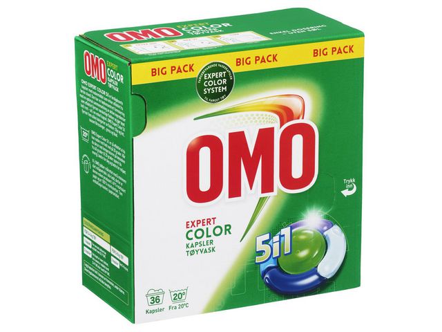 Tøyvask OMO Expert Color 5i1 tabl. (36)