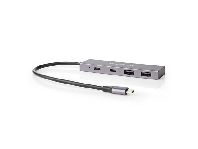 Hub NEDIS 2xUSB-C 2xUSB-A
