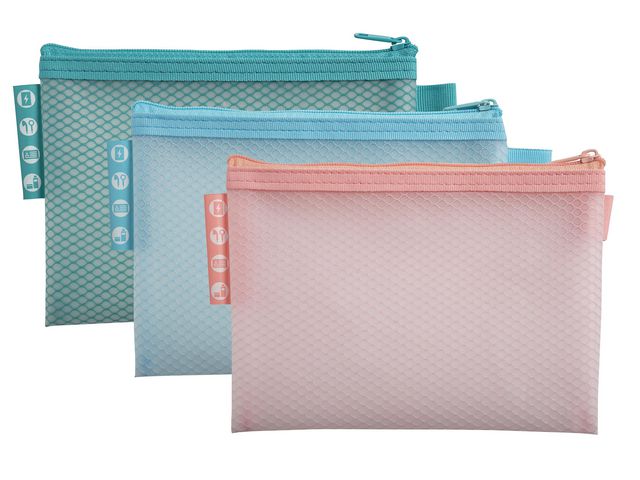 Oppbevaringslomme gl.lås A6 Pastell ass