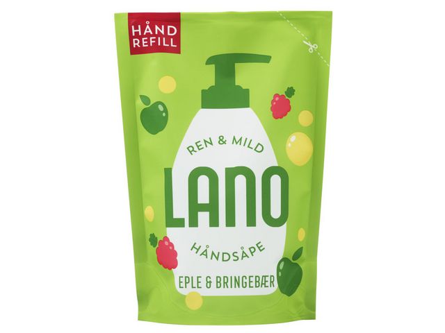 Håndsåpe LANO eple bringebær ref 300ml