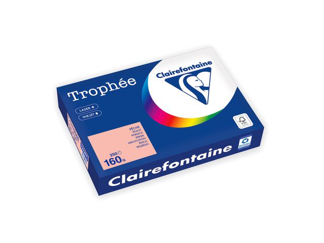 Kopipapir TROPHEE A4 160g fersken (250)