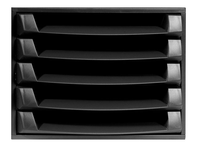 Skuffekabinett EXACOMPTA 5 åpen sort