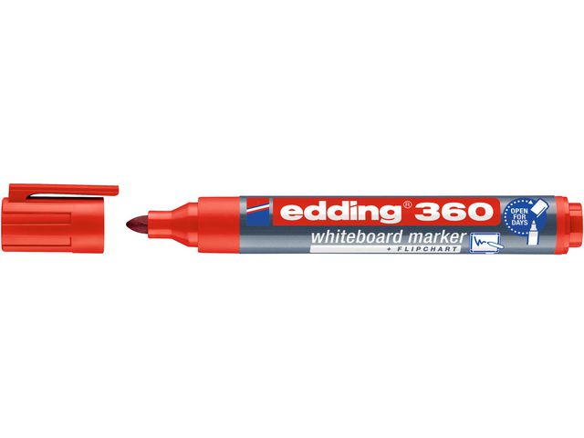 Whiteboardpenn EDDING 360 rund rød