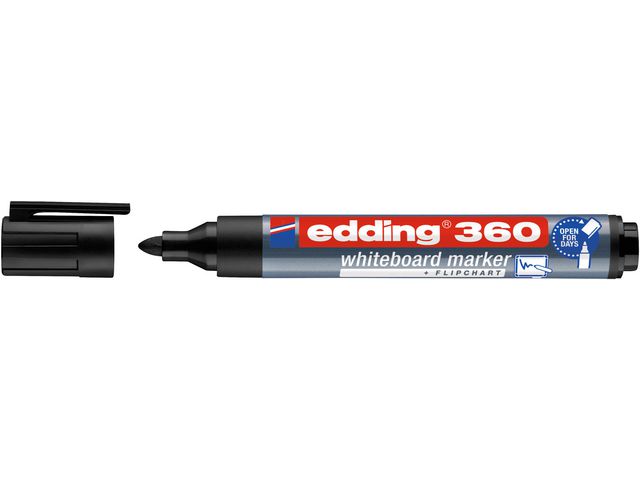 Whiteboardpenn EDDING 360 rund sort