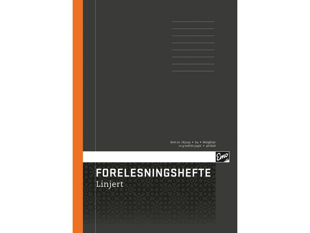 Forelesningshefte EMO A4 70g 48bl lin ma