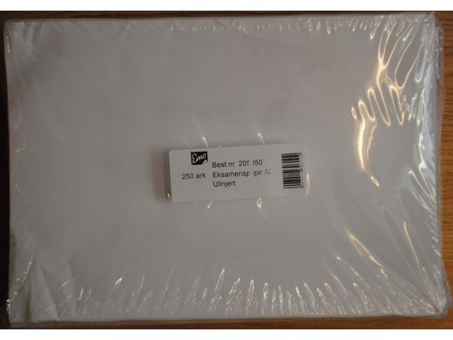 Eksamenspapir A3 Falset ulinjert  (250)
