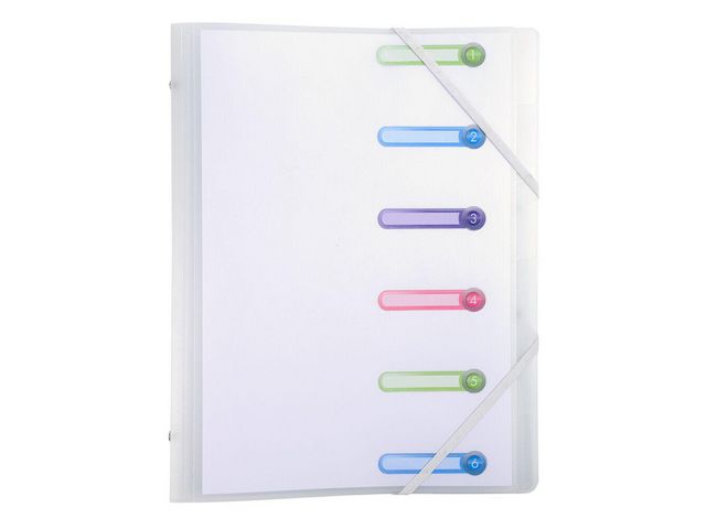 Sorteringsmappe EXACOMPTA 1-6 frostet