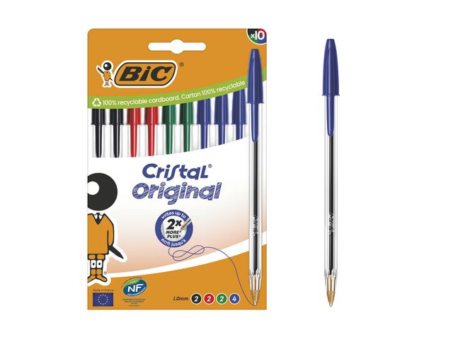 Kulepenn BIC Cristal medium ass (10)