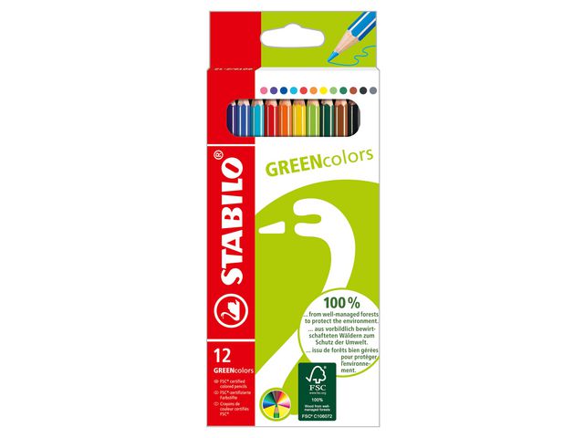 Fargeblyant STABILO Greencolors (12)