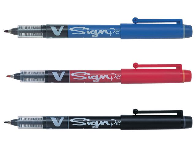 Fiberpenn PILOT V-signpen 0,6 rød