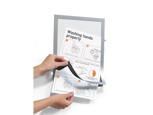 Ramme DURAFRAME A4 magnet sølv (2)