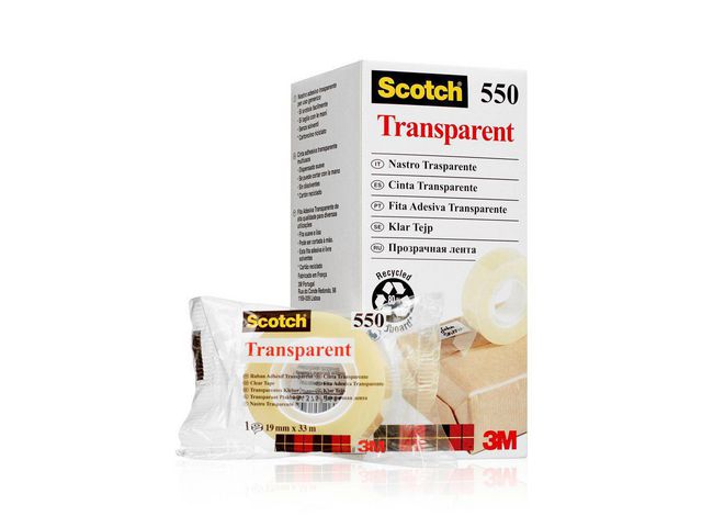 Tape SCOTCH 550 19mmx33m transparent (8)
