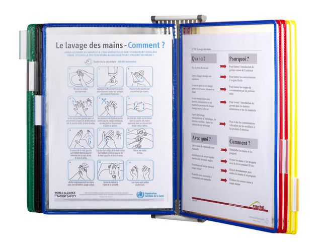 Veggstativ TARIFOLD A4 10 lommer ass far