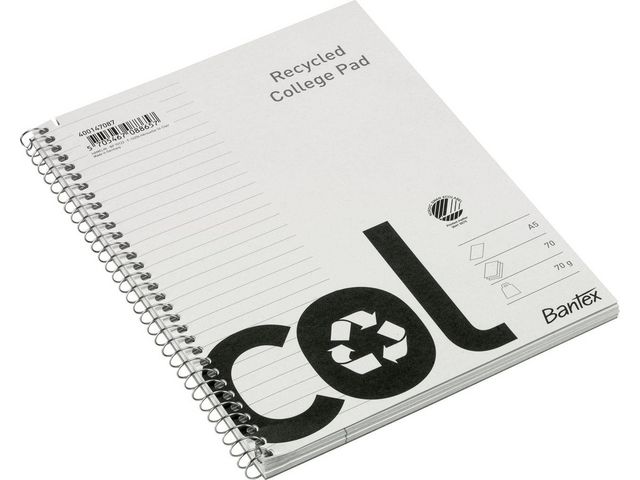 Spiralhefte BANTEX resir A5 140s 70g lin