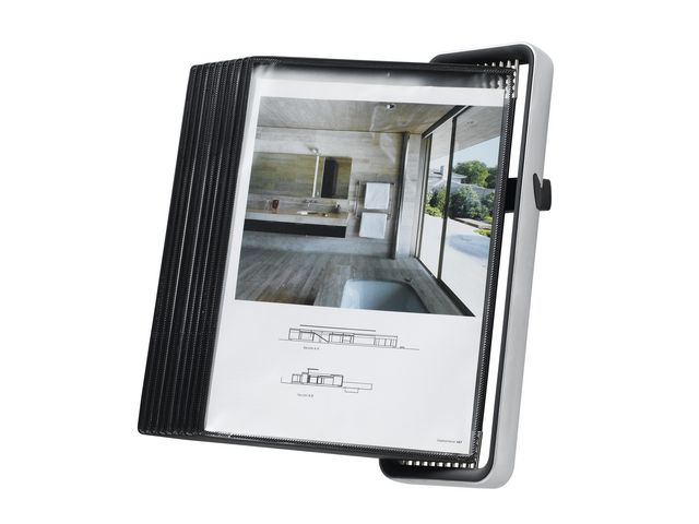 Veggstativ DJOIS A4 10 lommer sort