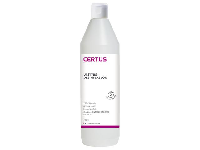 Utstyrsdesinfeksjon CERTUS 95% 0,72L