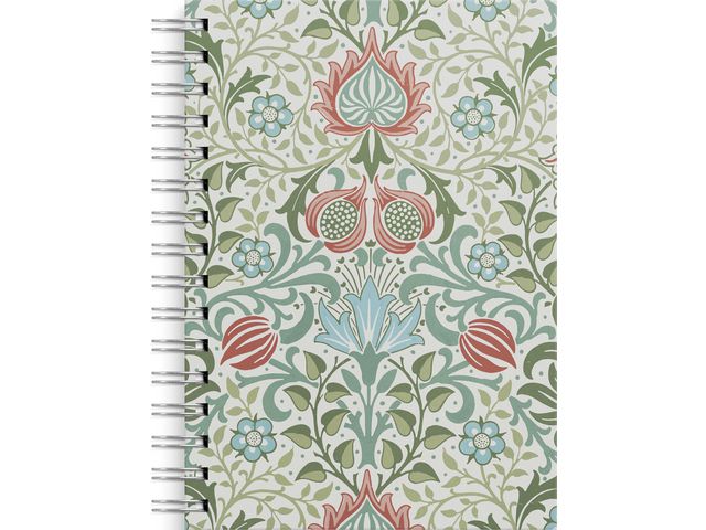 Spiralbok BURDE A5 Flowers blå/grønn