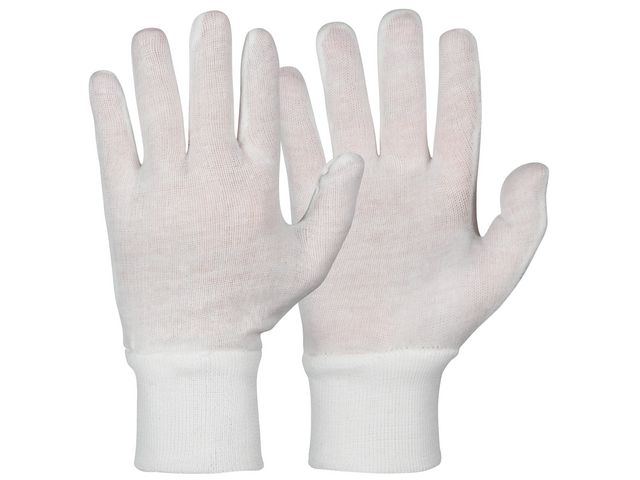 Hanske GRANBERG 0460 bomull ribb 10 hvit