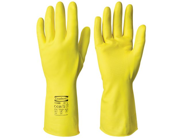 Gummihanske GRANBERG 0400A latex L gul