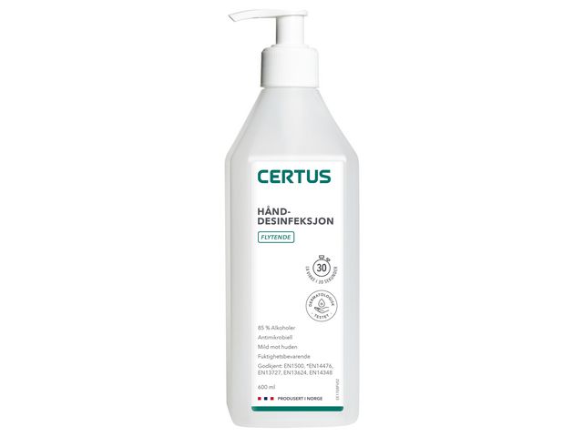 Hånddesinfeksjon CERTUS flyt pump. 0,6L