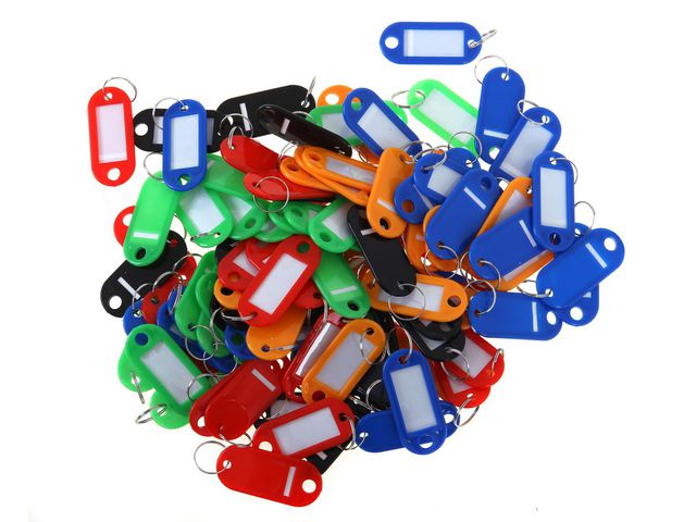 Nøkkelskilt PAVO ass farger (100)