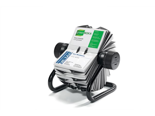 Visittkortholder ROLODEX 400kort sort