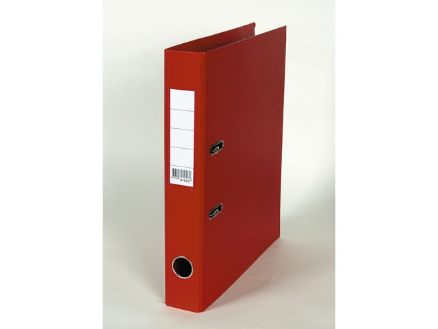 Smalordner A4 50mm m/skinne rød