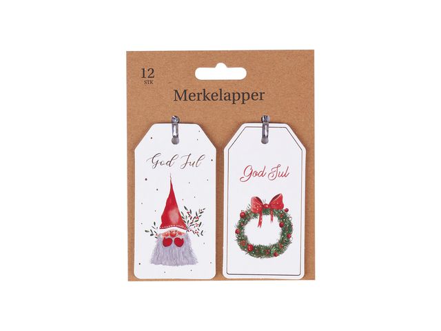 Merkelapper selvklebende hvit (12)