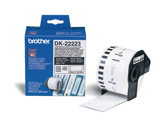 Etikett BROTHER DK-22223 50mmx30,48m hvi
