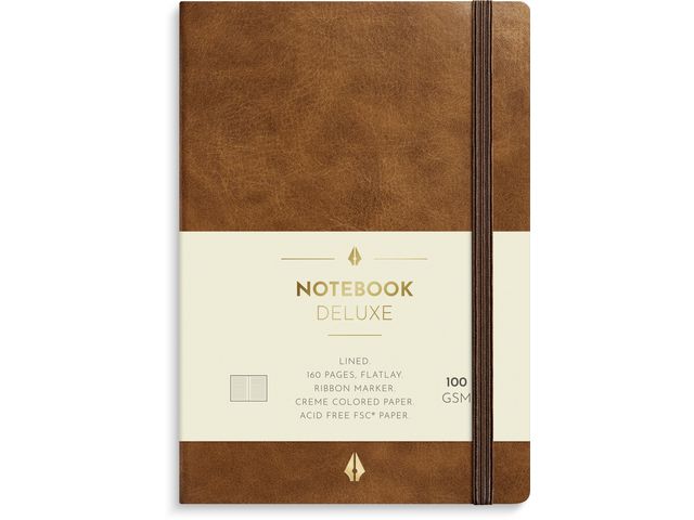 Notatbok BURDE Deluxe A6 cognac