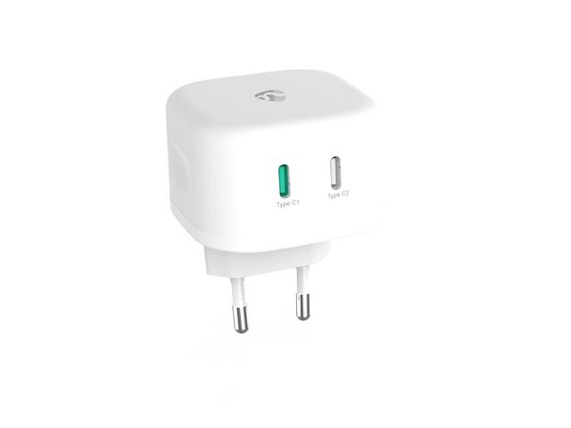 Vegglader NEDIS 2x USB-C 45W
