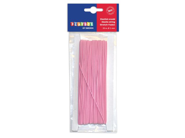 Elastisk tråd PLAYBOX 25m rosa