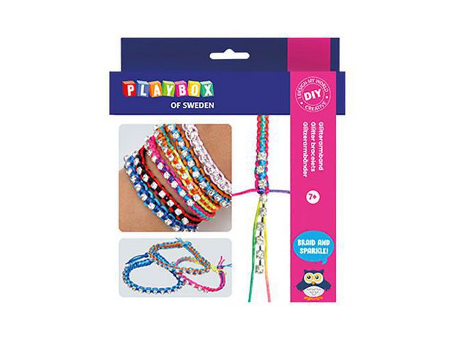 Hobbysett PLAYBOX armbånd glitter DIY