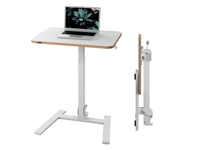 Skrivebord LEITZ hev/senk fold hvit