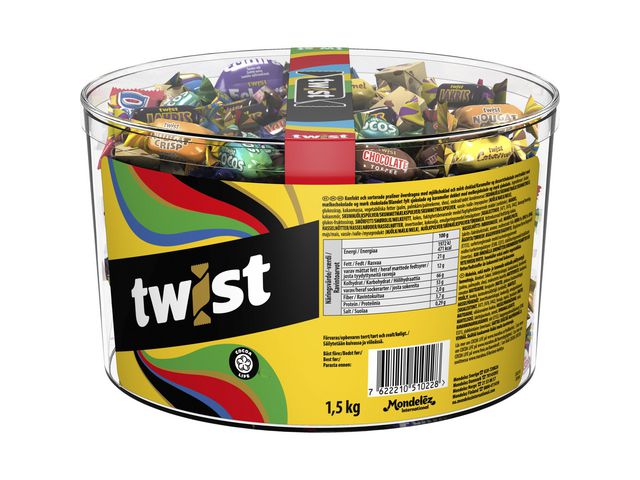 Sjokolade TWIST sylinder 1,5kg