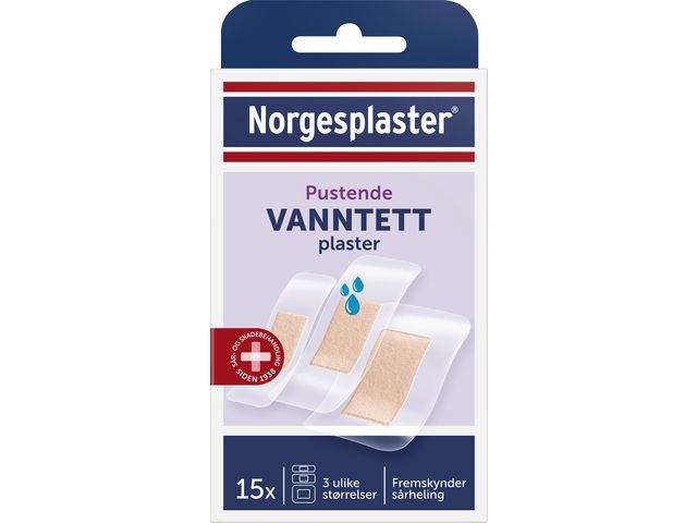 Plaster NORGESPLASTER Vanntett 3str15stk