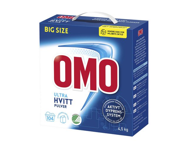 Tøyvask OMO Ultra Hvitt 4,5 kg