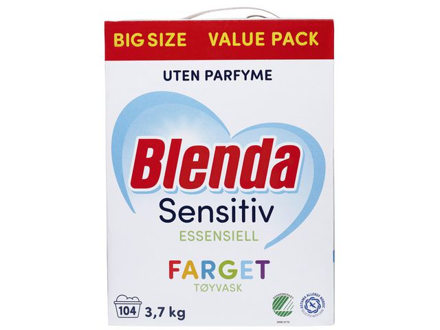 Tøyvask BLENDA Essensiell Farget 3,7kg