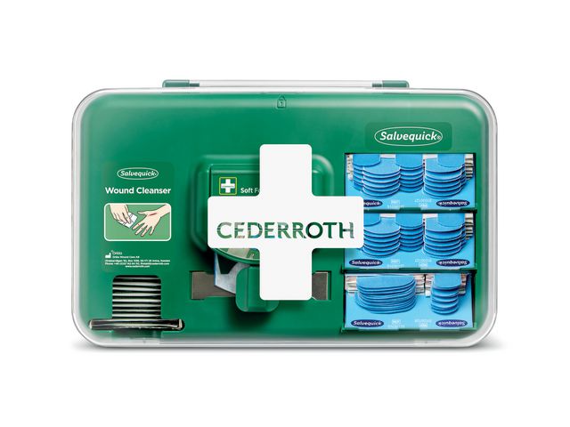 Dispenser CEDERROTH m/inn. sårskader blå