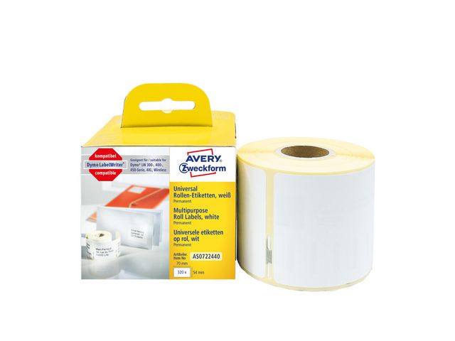 Etikett AVERY universal 70x54mm (320)